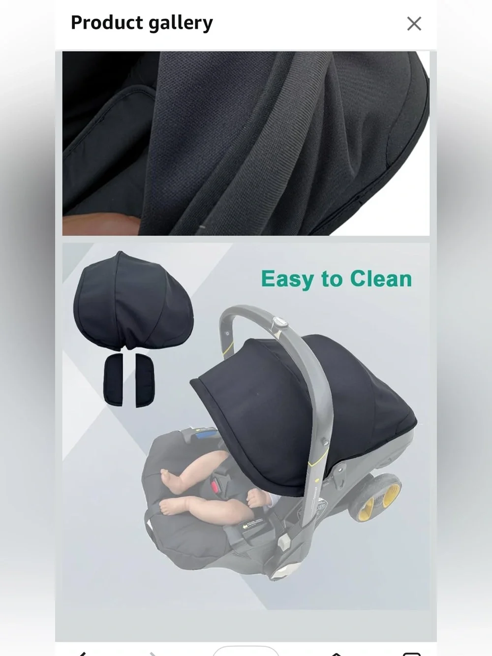 Replacement Canopy Compatible with Doonat and Doona i Car Seats & Strollers
